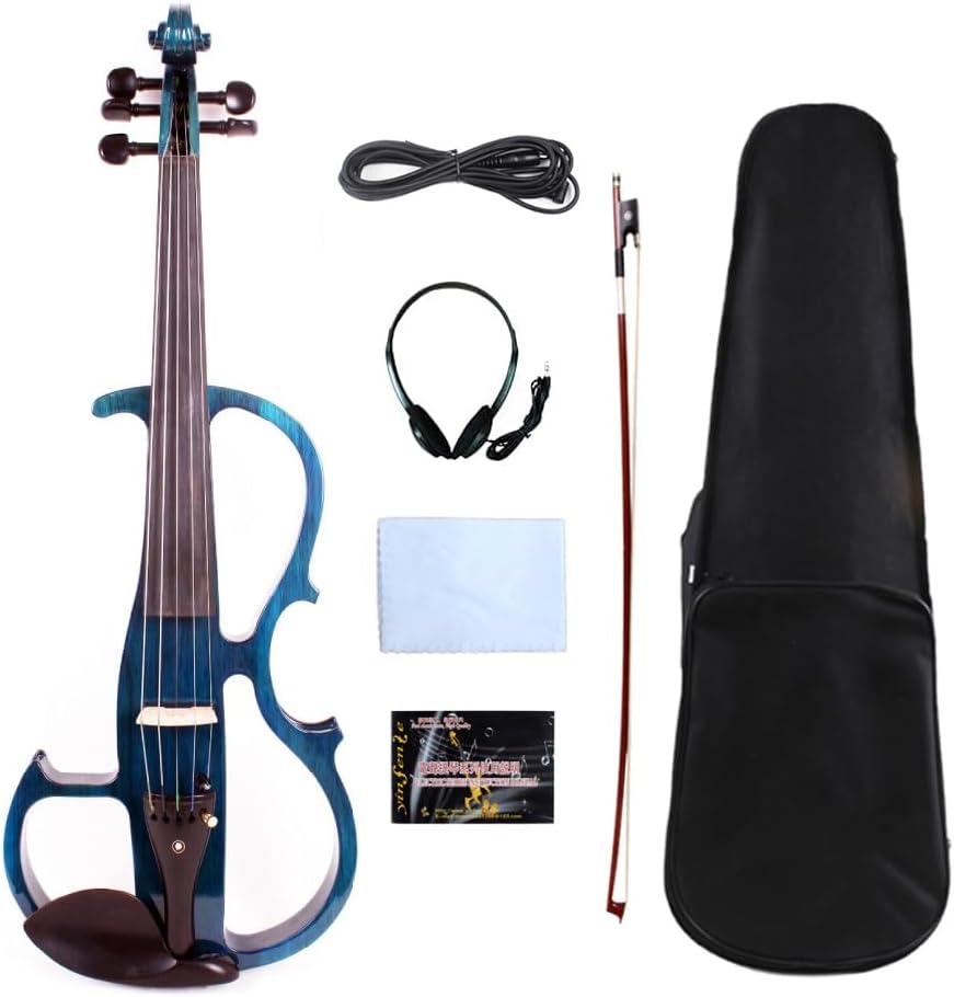 WUQIMUSC Electric Viola 16 Inch EL8 (Blue-5 String)