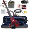 Kennedy Violins Electric Violin 4/4 Full Size (RED)
