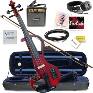 Kennedy Violins Electric Violin 4/4 Full Size (RED)