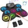 EKEMOND Electronic Drum Set, 9-Pads Roll-Up