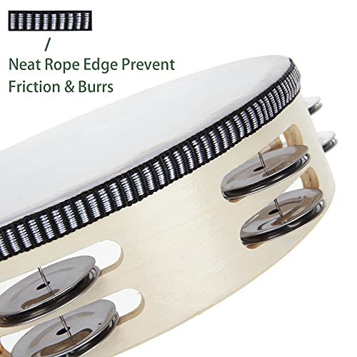 EOEXN 3 Pack 8 Inch Hand Held Tambourine - Image 3