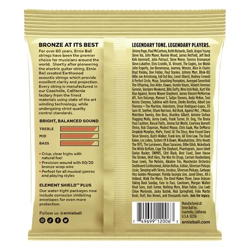 Ernie Ball Earthwood Extra Light Acoustic Guitar Strings 10-50 - Image 2
