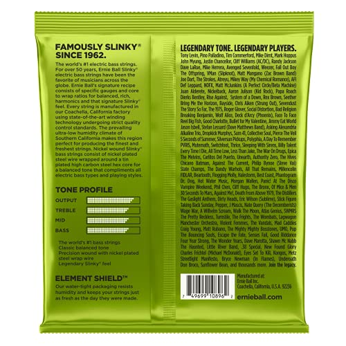 Ernie Ball Medium Scale Regular Slinky Bass Strings, P02856 - Image 2
