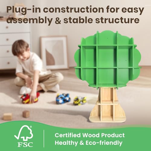 EXPERLAM Kids Bookshelf - 5 Tier Wooden Bookcase - Image 3