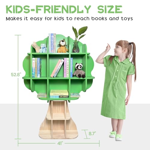 EXPERLAM Kids Bookshelf - 5 Tier Wooden Bookcase - Image 2