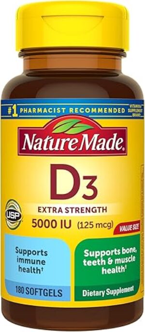 Nature Made Extra Strength Vitamin D3 5000 IU Softgels