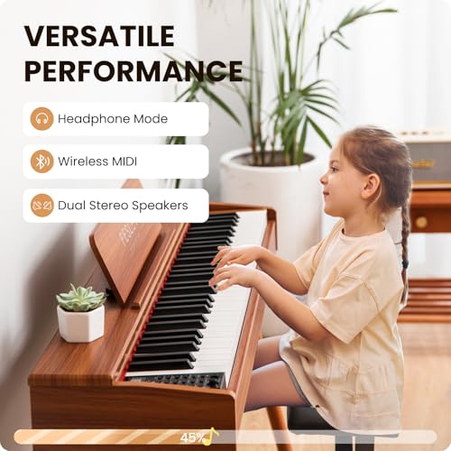 Fesley Digital Piano With 61 Keys, Hammer Action - Image 4