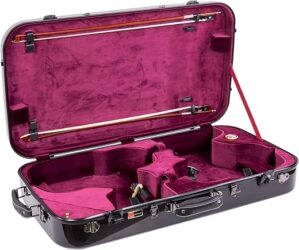 Crossrock Fiberglass Case With TSA Lock-CRF2020DVLBK
