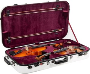 Crossrock Fiberglass Double Violin & Viola Case
