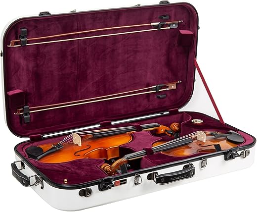 Crossrock Fiberglass Double Violin & Viola Case