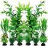 PietyPet Fish Tank Green Plants, 10pcs Decor