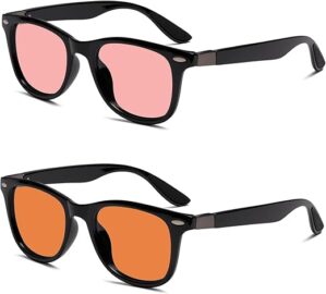 BRADDELL OPTICS FL-41 Rose & FL-60 Wayfarer Blue Light Glasses