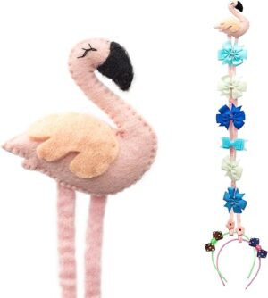 Glaciart One Flamingo Hair Bow Holder | Headband Organizer