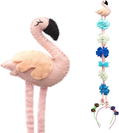 Glaciart One Flamingo Hair Bow Holder | Headband Organizer