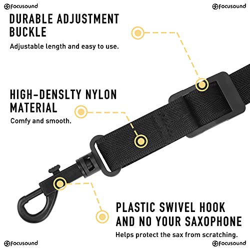 Focusound Upgraded Tenor Saxophone Neck Strap Padded - Image 4