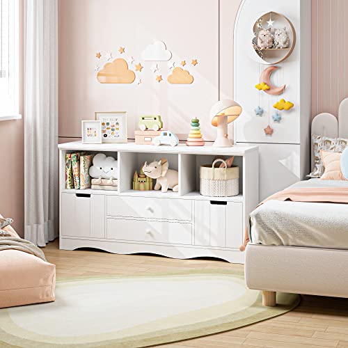 FOTOSOK 51.2" Large Toy Storage Organizer with Drawers - Image 2