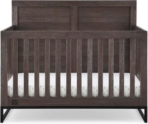 Delta Children Foundry 6-in-1 Convertible Crib, Rustic Grey