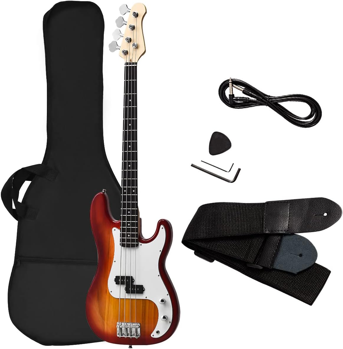 Goplus Full Size Electric Bass Guitar with Strap