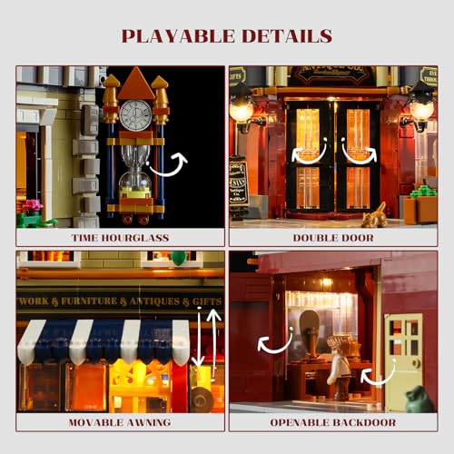 FUNWHOLE Antique-Store Lighting Building-Bricks Set 2847 Pcs - Image 4