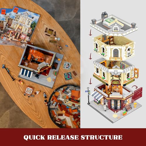 FUNWHOLE Antique-Store Lighting Building-Bricks Set 2847 Pcs - Image 2