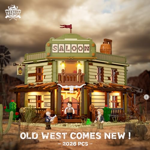 FUNWHOLE Western-Saloon LED Light Building Set 2026 Pcs - Image 2