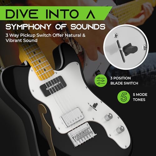 GearIT GTL-200 Shoreline Series Thinline Guitar - Image 4