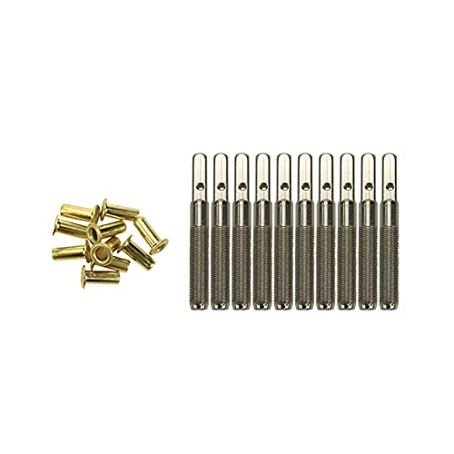 Geesatis 10 Pcs String Pin Nails, 10 Harp Strings, 1 Tuning Wrench for Lyre Harp - Image 4