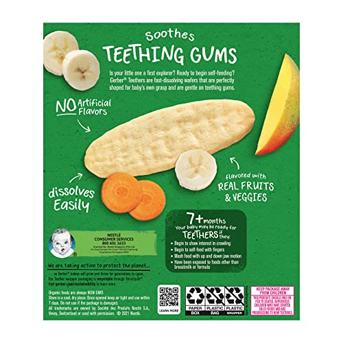 Gerber Snacks For Baby Teethers, Mango Banana Carrot - Image 3