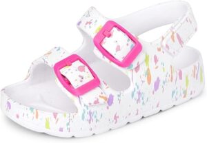 The Children’s Place Girl’s Baby Toddler Slide Sandals Backstrap