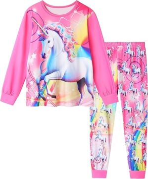 LQSZ Girls Pajamas Set 2-12 Years