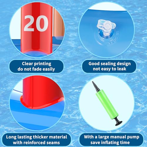 GiziGizi 2in1 Inflatable Pool Floats Basketball Hoop - Image 3