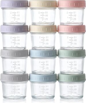 VITEVER Glass Baby Food Storage Containers - 4 oz