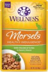 Wellness Grain Free Wet Cat Food, Morsels Chicken & Turkey, 3-Ounce Pouch (Pack of 24)