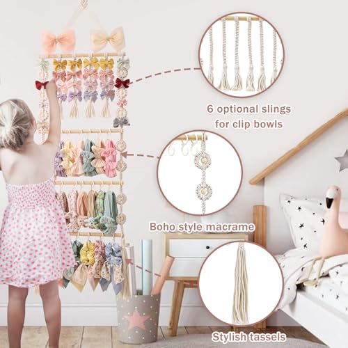 GRDYEAAR Bow Organizer For Girls, Claw Clip Hanger - Image 3