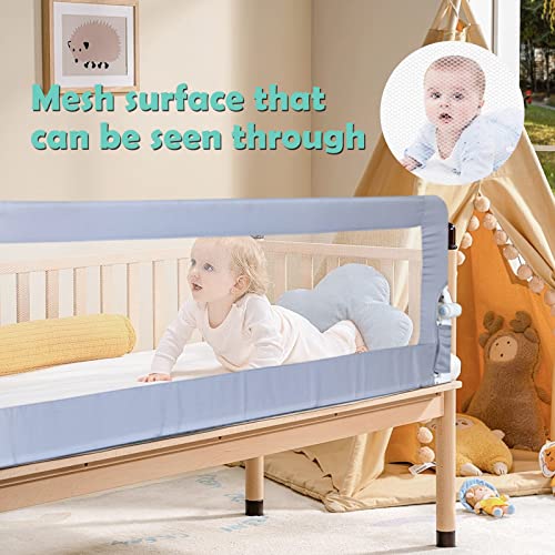 grelex Foldable Toddler Bed Rail, 51 Inch (Grey) - Image 3