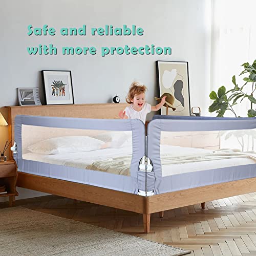 grelex Foldable Toddler Bed Rail, 51 Inch (Grey) - Image 5
