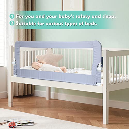 grelex Foldable Toddler Bed Rail, 51 Inch (Grey) - Image 2