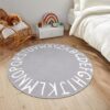 LIVEBOX Grey ABC Kids Rug, Non-Slip Washable, 40