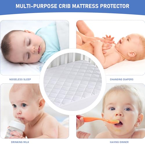 GRT Waterproof Crib Mattress Protector, 2 Pack - Image 5