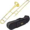 GLORY GTD-2 B Flat Brass Trombone with Case
