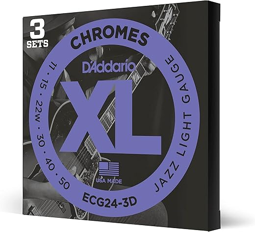 D'Addario Guitar Strings - XL Chromes - ECG24-3D