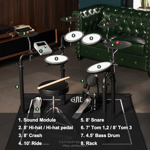 HAMPBACK MK-0 Plus Electric Drum Set - Image 3