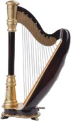 PUNK Hand-Made Wooden Mini Harp Ornament