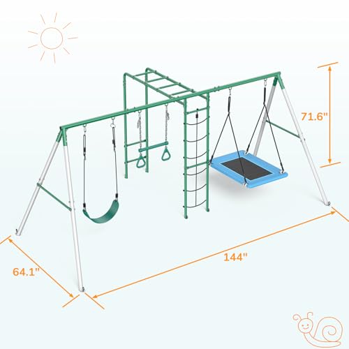 Hapfan Swing Set With Monkey Bars And More - Image 3