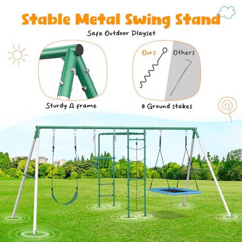 Hapfan Swing Set With Monkey Bars And More - Image 5