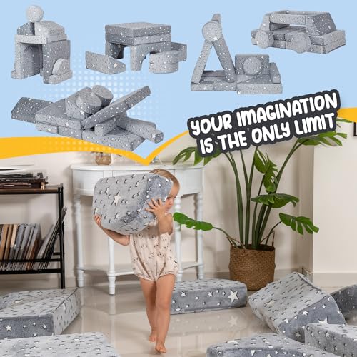 Happy Blocks Modular Kids Play Couch - 15pcs GLOW - Image 4