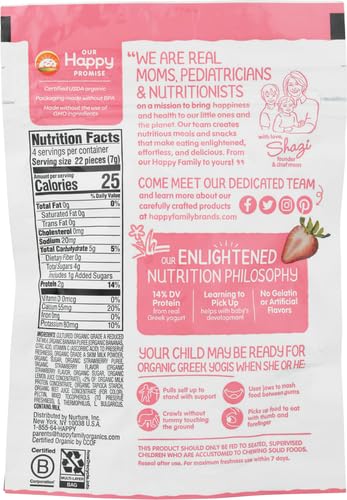 Happy Family Greek Yogis Strawberry Banana Snacks 1 oz - Image 3