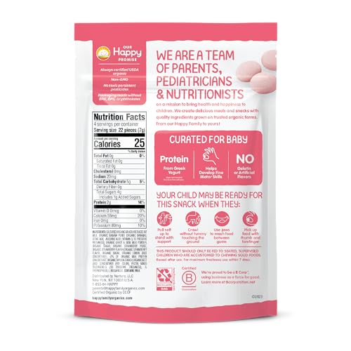 Happy Family Greek Yogis Strawberry Banana Snacks 1 oz - Image 4