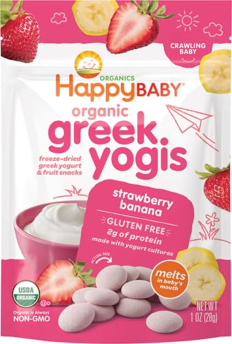 Happy Family Greek Yogis Strawberry Banana Snacks 1 oz - Image 2