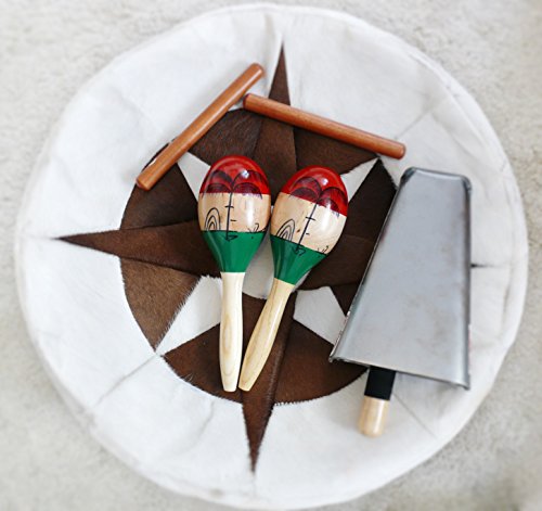 Happy Maracas 10inch Large Wood Rumba Shakers Set - Image 3